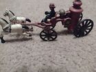 Hubley Cast Iron Toy Fire Truck Fireman Horse Ladders Carriage