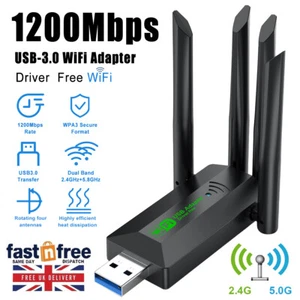 1200Mbps WiFi USB 3.0 Dongle Signal Extender Wireless Internet Repeater Booster - Picture 1 of 12