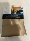 Mainstay Microfiber Body Pillow Cover  Soft Shiny - Tan 20 X 52 In - New