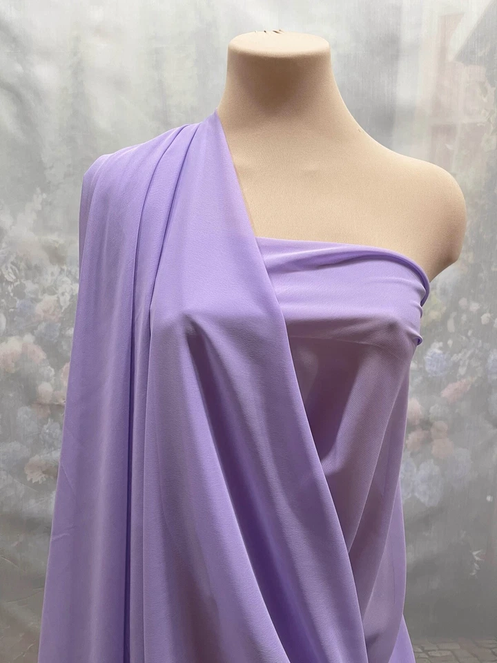 HI-MULTI CHIFFON FABRIC SHEER 60" LILAC 1173  BRIDAL, FORMAL WEAR, DECOR - Image 1 of 1