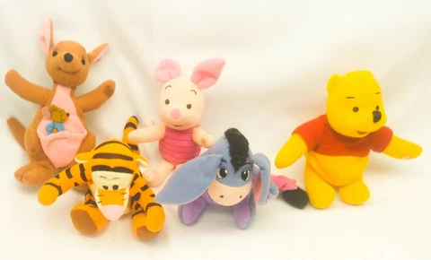 VTG Mattel Disney 1997 Kanga w Roo and Tigger From Winnie the Pooh 6.5" Lot of 5 Cover