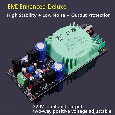 JOLOOYO Regulador de voltaje ajustable EMI 25W Linear Power Supply Dualer LM317