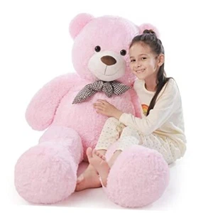 Big Teddy Bear 4Ft Giant Soft Stuffed Animals Cute Plush Toy 47 inches Pink - Picture 1 of 7