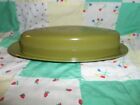 Allied Chemical melamine avocado green butter dish--top and bottom, good conditi