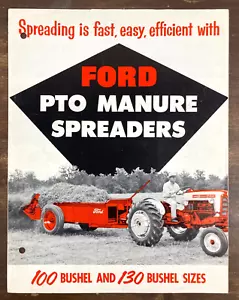 Esparcidores de estiércol Ford Tractor Series 802 1959 folleto de ventas de concesionario vintage - Imagen 1 de 2