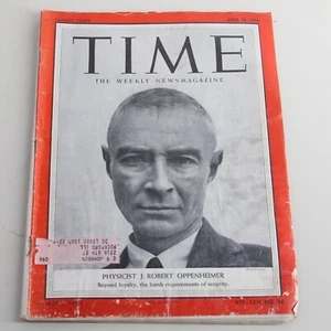 Time Magazine Physicist J Robert Oppenheimer Jun 14 1954 Ads News Cars - Imagen 1 de 15