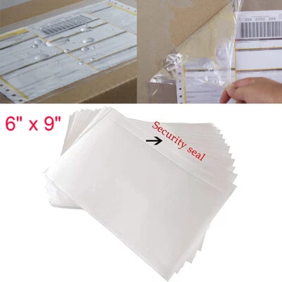 500 Pack 6"x9" Clear Packing List Envelopes Shipping Label Pouches Self Adhesive - Image 1 of 4