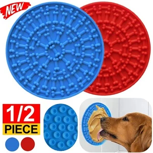 Silicone Dog Pet Lick Mat Pad Boredom Buster Slow Feeder Bath Grooming Helper AU - Picture 1 of 12