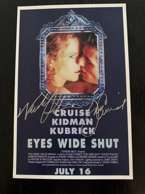 Póster de película autografiado firmado por Eyes Wide Shut (2 autos) certificado de autenticidad - Envío gratuito Foto 1 de 3