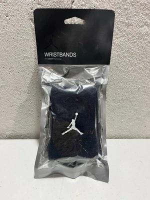 New Sealed Air Jordan Jumpman Dri-fit Black Wristbands Pair of 2 4.5” Long - Image 1 of 2