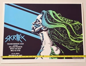 PÓSTER CONCIERTO KRILLEX SERIGRAFÍA DILLON FRANCIS WHAT SO NOT EDM ELECTRO RAVE - Imagen 1 de 12