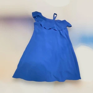 Sally Miller NWT Couture Miley Blue One Shoulder Ruffle Dress Girl's L - Picture 1 of 8