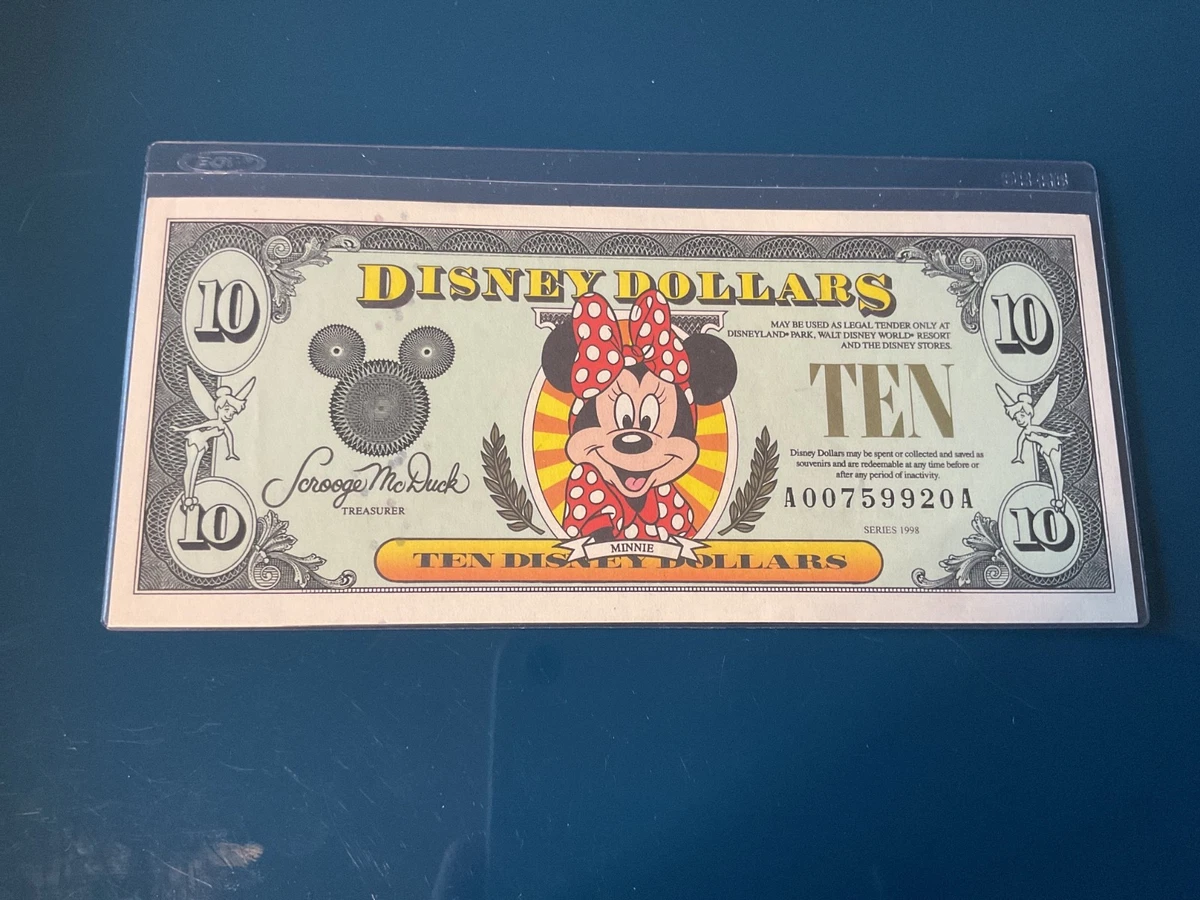 Disney Dollars 10ダラー ミニーマウス　2005年 Disney 10 Dollars, 2005 Series 