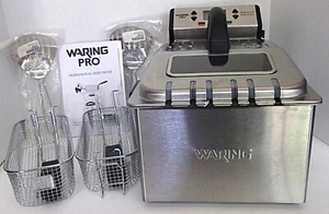 Waring Pro Professional Deep Fryer #DF270WS Digital 4qt w/Baskets & Instructions - Picture 1 of 11