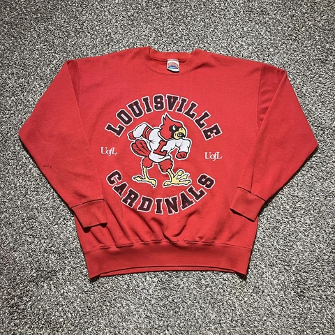 Vintage Louisville Cardinals Crewneck Sweatshirt Size XL Red 90's - Pre-Owned Cover