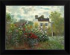 The Artist's Garden in Argenteuil, by Black Framed Wall Art Print, Floral Home