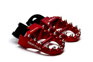 EVO3 GAS GAS EC 125-300 1997-2010 RED ADJUSTABLE PLATFORMS | SEPTAR - Picture 1 of 6