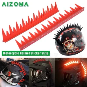 Motorcycle Dirtbike Helmet Mohawk Warhawk Spikes Uneven Style 3M Stick Rubber - Picture 1 of 12