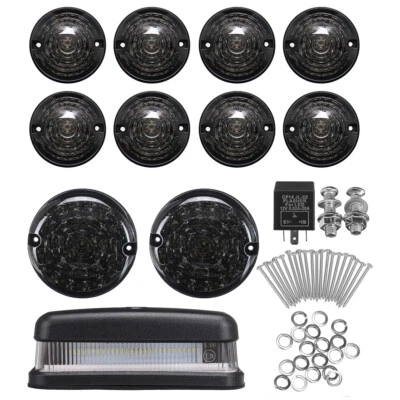 12x For Land Rover Defender 90 110 130 Light Deluxe Smoke LED Upgrade Kit Lamp - Image 1 of 4
