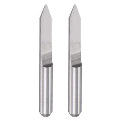 Enrutador de grabado de madera 2 piezas para acrílico PVC MDF plástico 1/8" 3,175 mm 0,3 mm punta 45° Foto 1 de 4