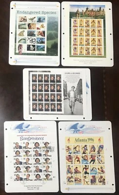RHstamp 5 FDC FULL SHEETS 1996 James Dean, Olympics, Animals, Songwriters LOT 39 - Image 1 of 4