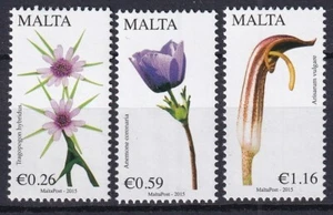 Malta 2015 Flowers 3 MNH stamps - Picture 1 of 1