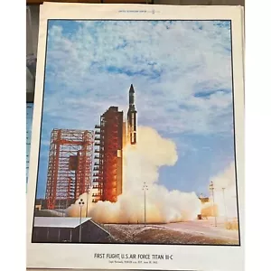 Vintage Original Print United Technology "First Flight, U.S. Air Force Titan III - Picture 1 of 5