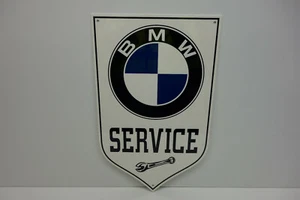 Llave de servicio de concesionario BMW ESMALTE DE ACERO TROQUELADO letrero 18"" alto por 11"" de ancho - Imagen 1 de 3