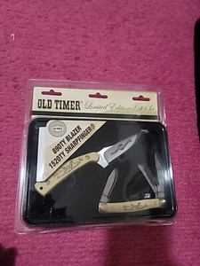 Old Timer PROM1410CP 2014 Scrimshaw Set Folding Knife Pocket Folder Schrade New! - Picture 1 of 3
