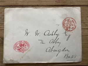 Vintage 1893 Board of Trade Official Envelope to Abingdon - Picture 1 of 2