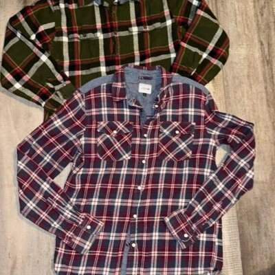 LOTE DE 2 CAMISAS DE FRANELA - talla 14/16 Foto 1 de 4