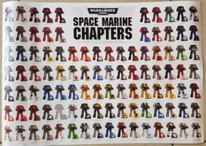 Games Workshop Warhammer 40000 Conquest Magazine Space Marine Chapters A3 Poster - Picture 1 of 2