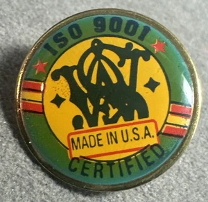 Smith & Wesson S&W ISO 9001 Certified Made In USA Hat Lapel Tac Gun Pin New - Picture 1 of 8