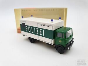 Busch Mercedes LP 809 Box „Polizei Vorsicht Pferde“ 40765 - 1:87 - /BUB293
