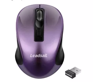 Leadsail Wireless Mouse LX-005 Dark Purple - Picture 1 of 5