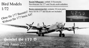 Heinkel He 177 B mit Jumo 222 1/72 Bird Models ResinUMbausatz / conversion - Bild 1 von 2