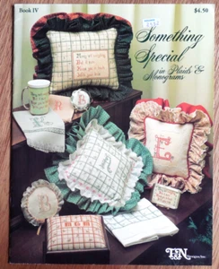 NEW Cross Stitch Pattern Booklet "Something Special in Plaids & Monograms" - Picture 1 of 5