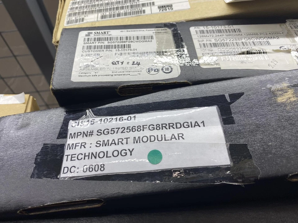 Box of 24 Smart Modular SG572568FG8RRDGIA1 2GB Original -Contact us for quantity - Image 1 of 1