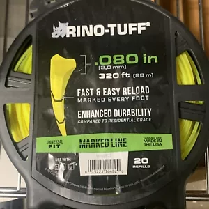 RINO-TUFF Pro Universal Fit .080 Professional Marked Trimmer Line 320 Feet Spool - Picture 1 of 2