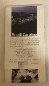 South Carolina Travel Map Fold Out Brochure Booklet Ephemera M3 - Picture 1 of 3