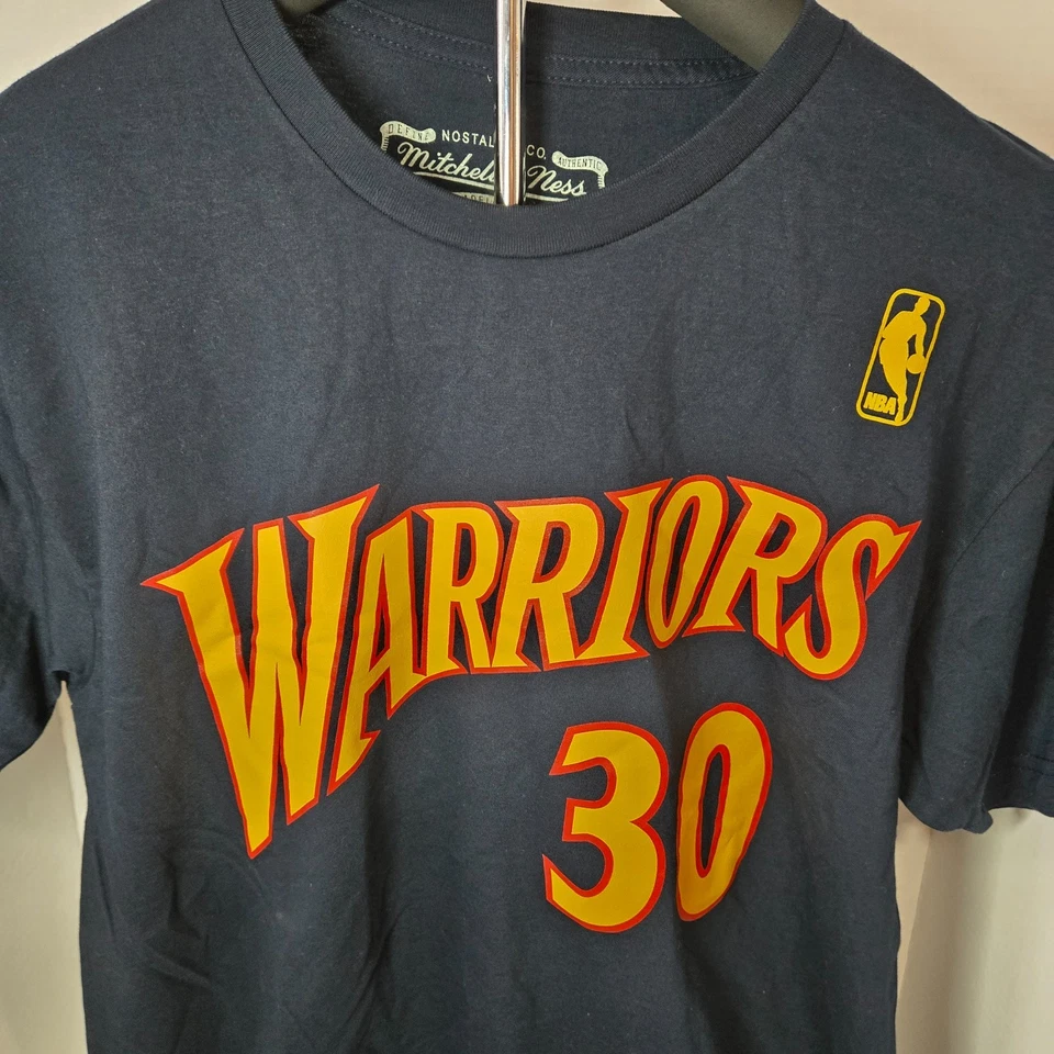 Camiseta Mitchell & Ness Para Hombre Golden State Warriors #30 Stephen Curry Azul Marino Talla L Foto 1 de 4