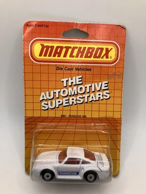 Matchbox MB7 1986 Porsche 959 blanco fundido a presión Foto 1 de 4