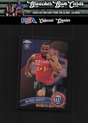 2011 Topps Chrome 32 Da'Rel Scott Black Refractors #/299 - Image 1 of 2