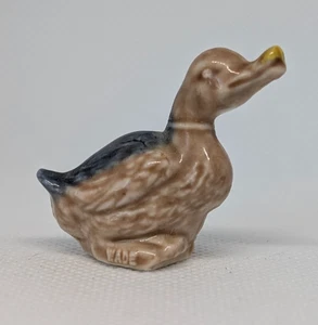 WADE WHIMSIES Collectible Mallard DUCK Figurine Red Rose Tea England - Picture 1 of 3