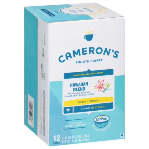 Cameron's Specialty Coffee Kona Blend Single Serve Pods 12 Count