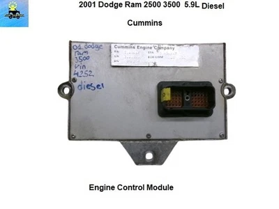 3947412 2001 Dodge Ram 2500 3500 5,9 L Cummins módulo de control del motor diésel OEM Foto 1 de 4