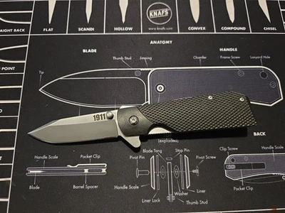 Carpeta de cuchillos Cold Steel 1911, punta de clip cuchillo de bolsillo hoja de borde liso de 3" Foto 1 de 3