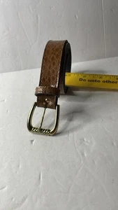 Cinturón Vintage Años 80 Marrón Color Dorado Hebilla (Talla 36" a punta, no incluye hebilla) - Imagen 1 de 4