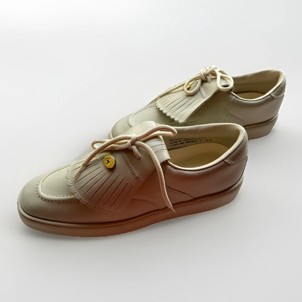 Zapatos de golf MacGregor para mujer talla 6,5 cuero tostado cierre flecos Foto 1 de 4