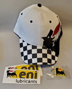 Baseballmütze Kappe und Schlüsselanhänger Eni Racing Gleitmittel Logo bestickt. x993 - Bild 1 von 9